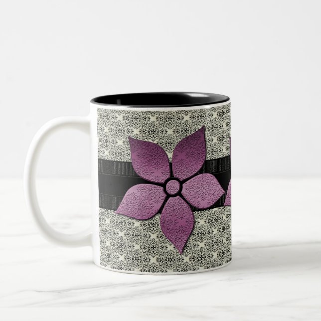 Damask-Blume Strickende Tasse (Links)