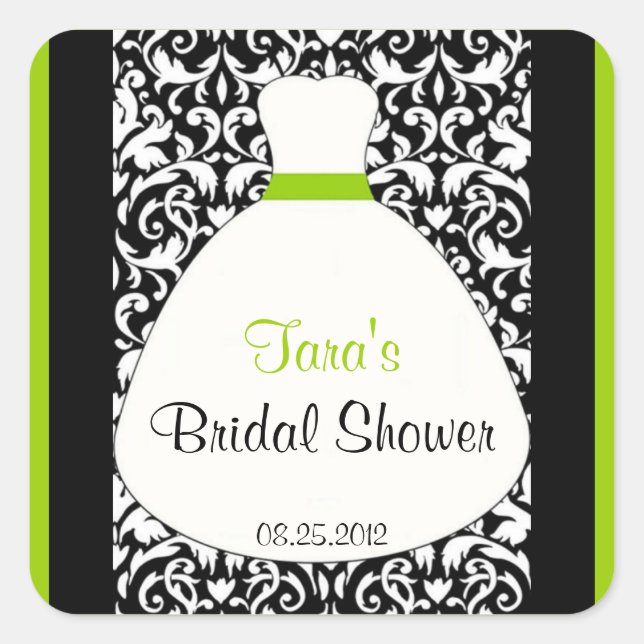 Damask Bridal Sticker (Vorderseite)