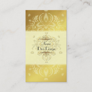 Damask BusinessCard-Goldton Visitenkarte