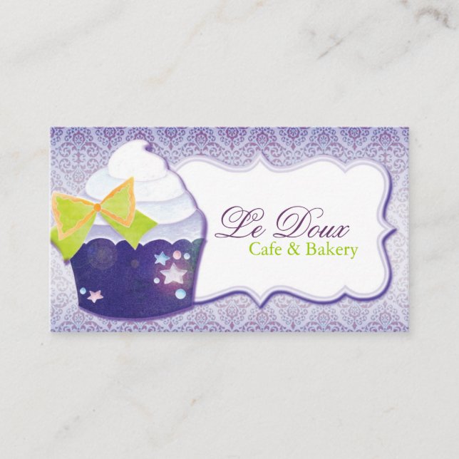 Damask Cupcake Bakery Visitenkarte (Vorderseite)