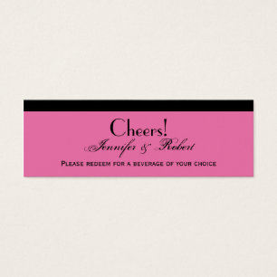 Damask Delight in Floral Pink Wedk Drink Ticket