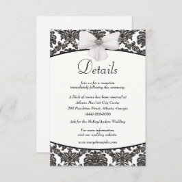Damask Elegance Wedding Details Begleitkarte