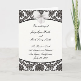 Damask Elegance Wedding Program Card Programm