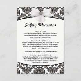 Damask Elegance Wedding Safety Measures Begleitkarte