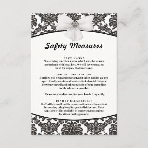 Damask Elegance Wedding Safety Measures Begleitkarte