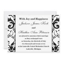 Damask Elegant Formal Wedding Ankündigung