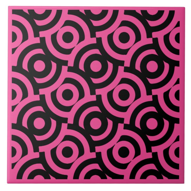 Damask Fabric Decorative Print Fliese (Vorderseite)