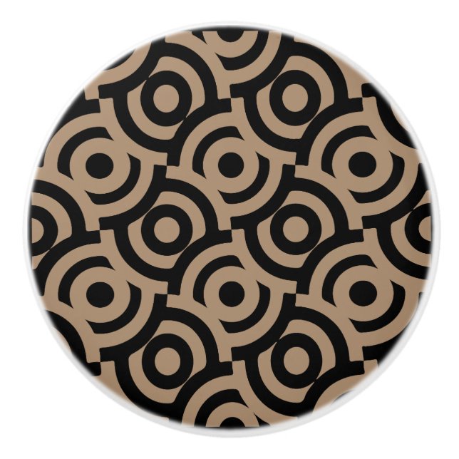 Damask Fabric Decorative Print Keramikknauf (Vorderseite)