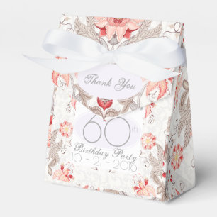 Damask Floral 60. Geburtstag Vielen Dank Geschenkschachtel