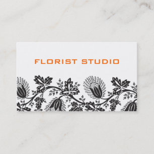 Damask Floral Business Cards Visitenkarte