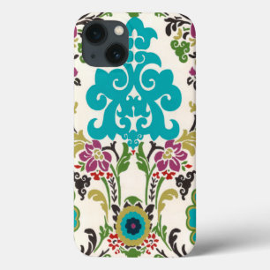 Damask Floral Patterns Plum Turquoise Case-Mate iPhone Hülle