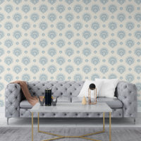 Damask Floral Shapes Nahtloser Abstrakter Hintergr