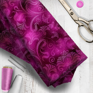 Damask Floral Shimmer Magenta Rose ID461 Stoff