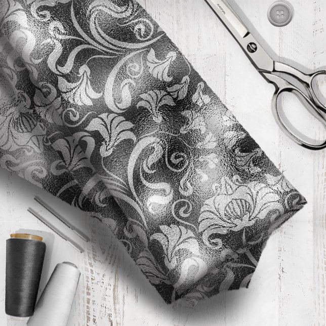 Damask Floral Shimmer Silver Gray ID461 Stoff (Von Creator hochgeladen)