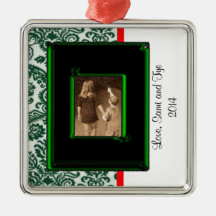 DAMASK-FOTO-CHRISTMAS-ORNATIONALVORLAGE ORNAMENT AUS METALL