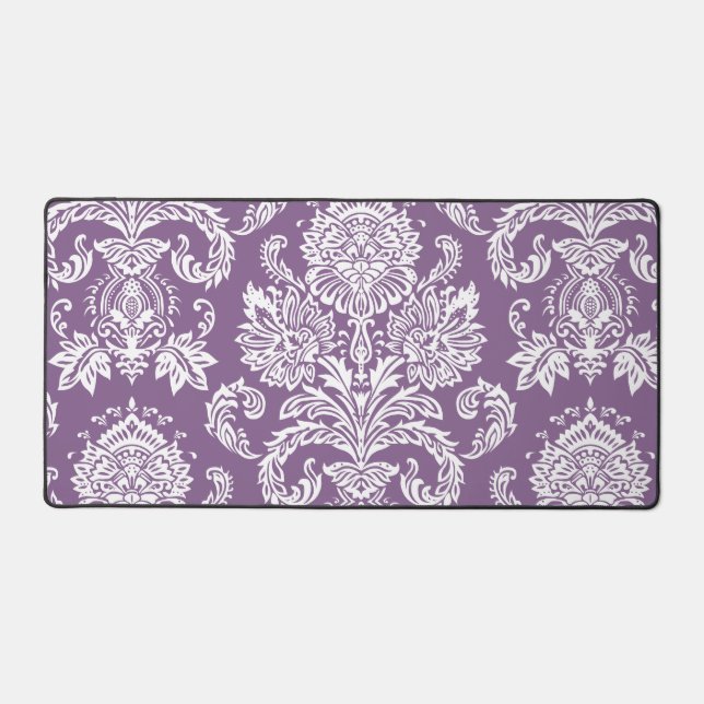 Damask French Lilac Basic Color Complementierung Schreibtischunterlage (Vorderseite)
