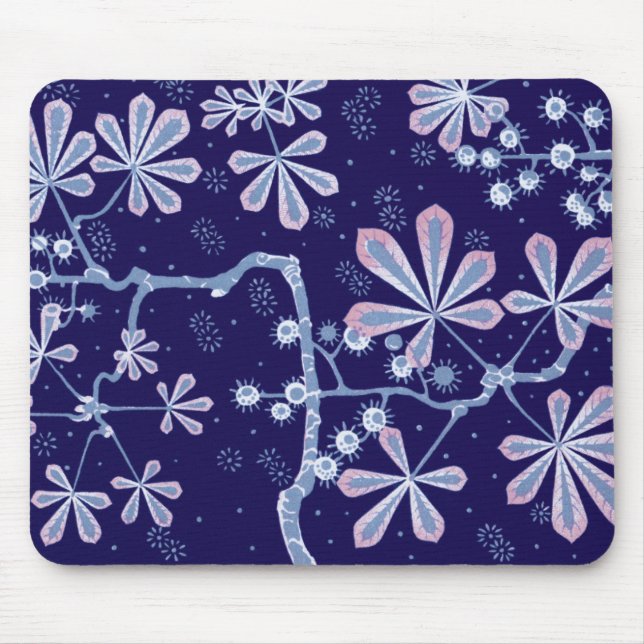 Damask Frost Blume Mousepad (Vorne)