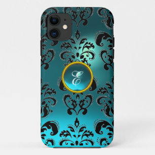 DAMASK GEM MONOGRAM Blau-Aquamarine Case-Mate iPhone Hülle