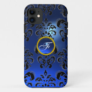 DAMASK GEM MONOGRAM blau dunkelblau Case-Mate iPhone Hülle