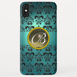 DAMASK GEM MONOGRAM Blau schwarz Case-Mate iPhone Hülle