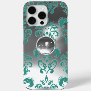 DAMASK GEM MONOGRAM blau weiß Case-Mate iPhone Hülle