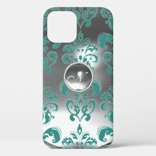 DAMASK GEM MONOGRAM blau weiß Case-Mate iPhone Hülle