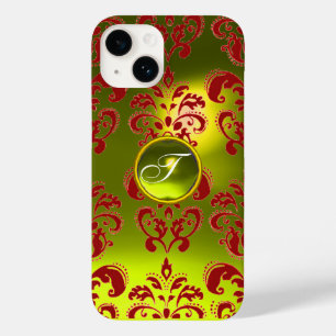 DAMASK GEM MONOGRAM gelb rot Case-Mate iPhone 14 Hülle