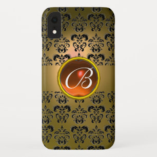DAMASK GEM MONOGRAM Gelb, schwarz orange Case-Mate iPhone Hülle