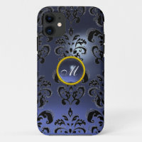 DAMASK GEM MONOGRAM lila dunkel