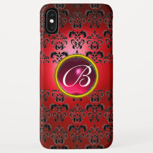 DAMASK GEM MONOGRAM rot schwarz orange Case-Mate iPhone Hülle