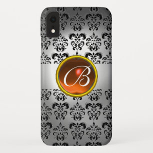 DAMASK GEM MONOGRAM White Black Oang iPhone XR Hülle