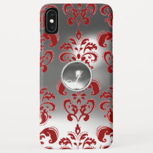 DAMASK GEM MONOGRAMM rot weiß Case-Mate iPhone Hülle