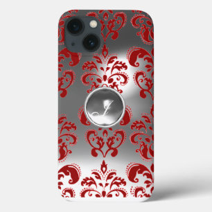 DAMASK GEM MONOGRAMM rot weiß Case-Mate iPhone Hülle