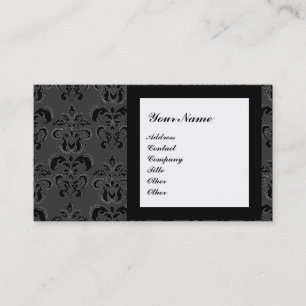 DAMASK GEM STONE MONOGRAM,3 VISITENKARTE