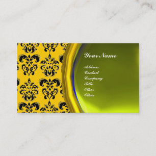 DAMASK GEM STONE MONOGRAM, gelber Topaz, violett Visitenkarte