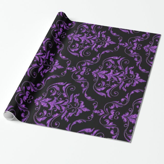 Damask Gothic Glint Geschenkpapier (Ungerollt)