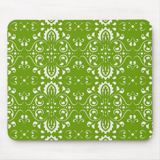 Damask - grün mousepad (Vorne)
