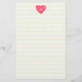 Damask Heart Lined Stationierung / Schreibpapier Briefpapier
