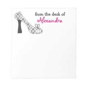 Damask High Heel Stiletto Shootpad Notizblock