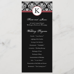 Damask Hochzeitsprogramm Programm