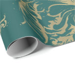 Damask Imitate Gold Royal Metallic Aquamarine Hütt Geschenkpapier<br><div class="desc">Glam und Chic Wrapping Paper für viele Anlässe wie Geburtstag,  Jubiläum,  Hochzeit,  Brautparty,  neue Arbeit,  neue Zuhause,  Corporate Party,  Ruhestand Party,  neues Baby.. florenceK.</div>