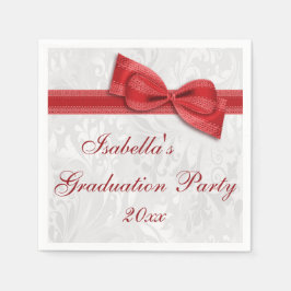 Damask & Imitats Bow Girls Graduiertenparty Napkin Serviette