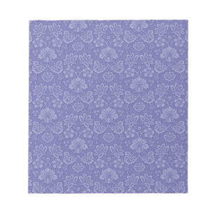 Damask in Blau Notizblock