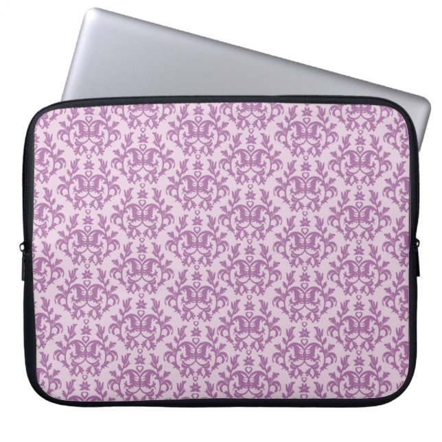 Damask "Kangaroo Paw" lila Notebookgehäuse Laptopschutzhülle (Vorderseite)