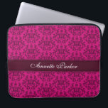 Damask "Kangaroo Paw" mit dem Namen dunkelrosa Not Laptopschutzhülle<br><div class="desc">Original botanischer Kängurupflaster mit Herz Damast gemusterten Fall. Ideal zum Schutz Ihres Laptops. Passen Sie Ihren vollen Namen an. Derzeit lautet: "Annette Parker". Die "Kangaroo Paw" ist eine eindrucksvolle einheimische Pflanze aus der Western Australien dieses Muster wurde von der "Kangaroo Paws" interessanten strukturellen Natur inspiriert. Viele Sorten von Kangaroo Paws...</div>