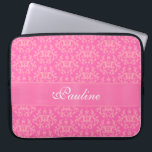 Damask "Kangaroo Paw" mit dem Namen "Pink Laptop c Laptopschutzhülle<br><div class="desc">Original botanischer Kängurupflaster mit Herz Damast gemusterten Fall. Ideal zum Schutz Ihres Laptops. Passen Sie Ihren Namen an. Derzeit lautet: "Pauline". Die "Kangaroo Paw" ist eine eindrucksvolle einheimische Pflanze aus der Western Australien dieses Muster wurde von der "Kangaroo Paws" interessanten strukturellen Natur inspiriert. Viele Sorten von Kangaroo Paws werden in...</div>