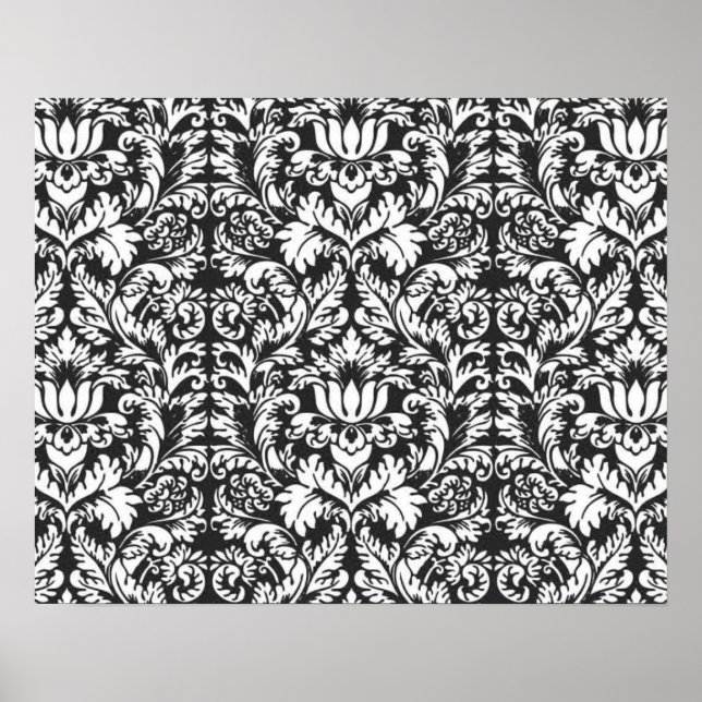 Damask Lace Brocade Classic Wallpaper Poster (Vorne)