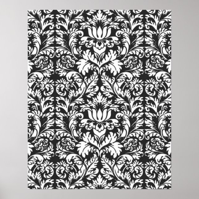 Damask Lace Brocade Classic Wallpaper Poster (Vorne)
