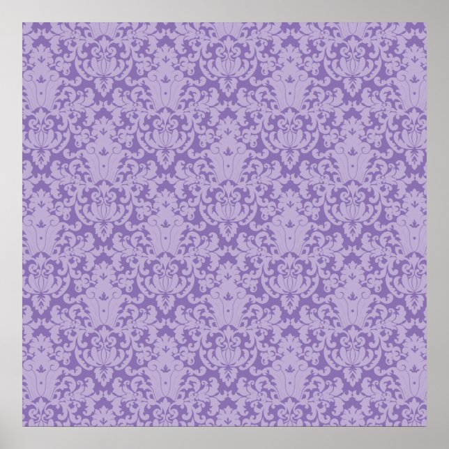 Damask Lace Lila Poster (Vorne)