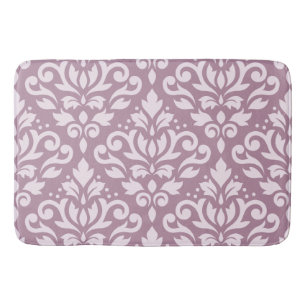 Damask Large Pattern Pink on Mauve Badematte